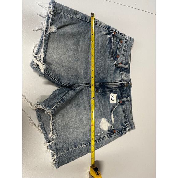 Gap Denim Women's Distressed Cut-Off Shorts Blue Size 28 6R Casual Summer - Picture 9 of 9